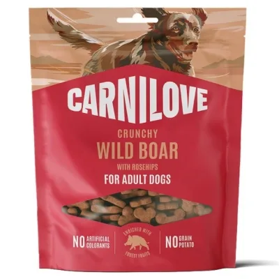 Ласощі для собак Carnilove Crunchy Snack Wild Boar with Rosehips 200 г (8595602582594)