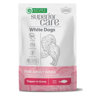 Вологий корм для собак Nature's Protection Superior Care White Dogs Adult Tuna 70 г (UNINPSC70010)