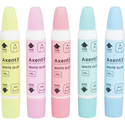 Клей Axent ПВА, 2 аплікатори: тонкий і широкий, 40 г (7202-A)