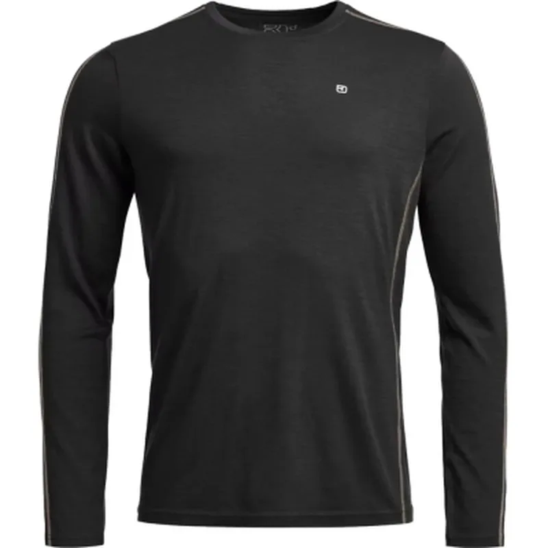 Термокофта Ortovox 185 Rock'n'Wool Long Sleeve Mns black raven - L - чорний (025.001.1287)