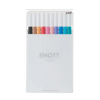 Лайнер UNI набір Emott Soft Pastel Color 0.4 мм 10 кольорів (PEM-SY/10C.02SPC)