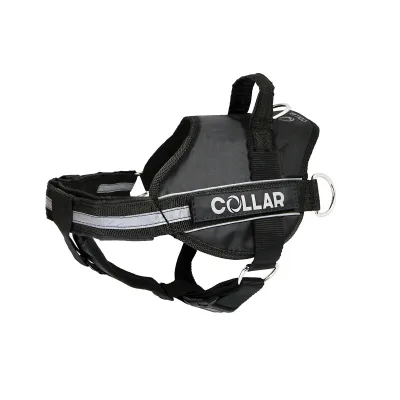 Шлея для собак Dog Extreme Police N5 з ліхтариком 85-115 см чорна (07131)