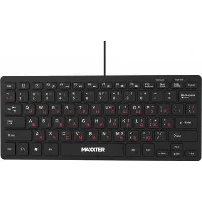 Клавіатура Maxxter KBM-C01B-UA USB UA Black (KBM-C01B-UA)