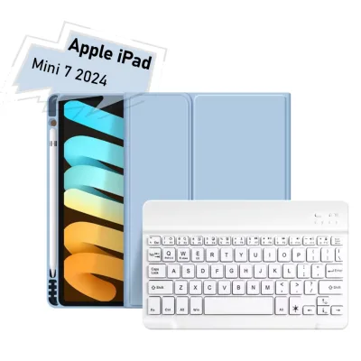 Чохол до планшета BeCover with keyboard Apple iPad Mini 7 2024 Light Blue (712995)