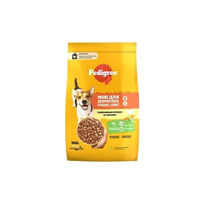 Сухий корм для собак Pedigree для малих порід з птицею та овочами 500 г (5998749143360)