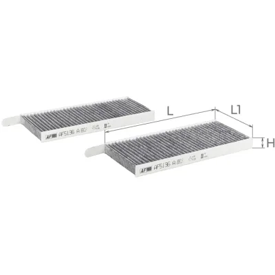 Фільтр салону ALPHA FILTER AF5136a-2