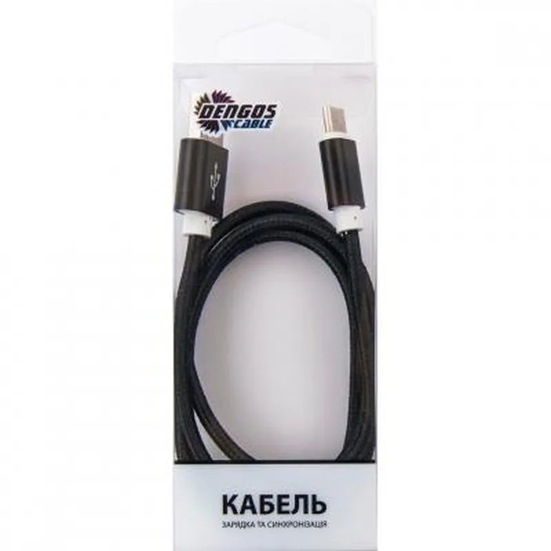 Дата кабель USB 2.0 AM to USB-C 1.0m blue Dengos (PLS-TC-NS-BLUE)