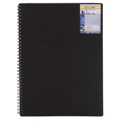 Блокнот Buromax spiral side, А6, 80sheets, CLASSIC, square, black (BM.2589-001)