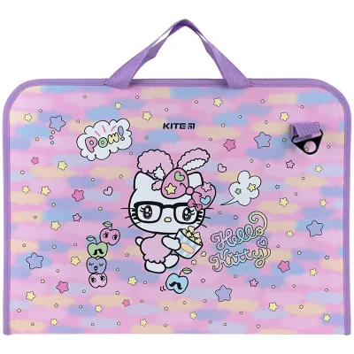 Папка - портфель Kite на блискавці A3+ Hello Kitty, 1 відділення (HK24-411)