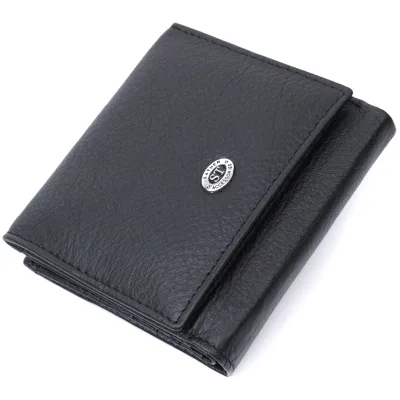 Гаманець ST Leather З натуральної шкіри Чорний (22709)