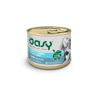 Консерви для собак OASY One Protein Formul Puppy & Junior Small/Mini з ягням 200 г (8053017344447)