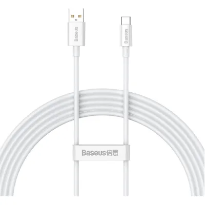 Дата кабель USB 2.0 AM to USB-C 1.0m Superior Fast Charging 100W moon white Baseus (P10320102214-01)