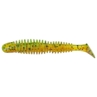 Силікон рибальський Reins Bubbling Shad 3" B61 Chart Pepper/Motoroil Red Gold (6 шт/уп.) (1552.07.60)