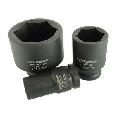 Торцева головка Далекобійник ударна 6-гранна 3/4" 34мм L80мм (Г34ДК34)