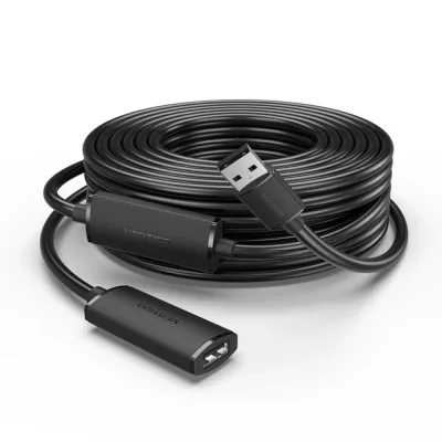 Дата кабель USB 2.0 AM/AF 20.0m Active black Vention (CBKBQ)