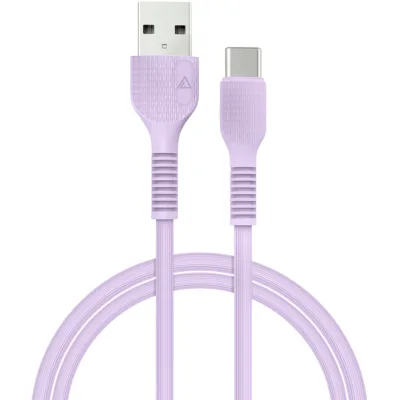 Дата кабель USB 2.0 AM to Lightning 1.2m AL-CBCOLOR-L1PP Purple ACCLAB (1283126518218)