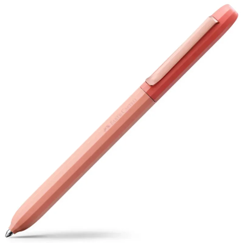 Ручка кулькова Faber-Castell поворотна серії AVORI Inner Fire, колір корпусу рожевий, синя ХВ (1,0 мм) (33071)