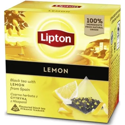 Чай Lipton чорний "Lemon" 20 пакетиків (5063270110911)