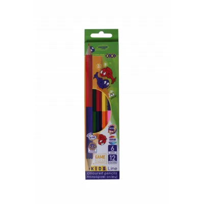 Олівці кольорові ZiBi Kids line Double 6 шт. 12 кольорів (ZB.2462)