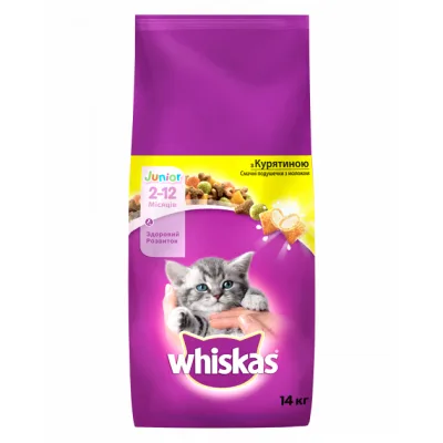 Сухий корм для кішок Whiskas з куркою для кошенят 14 кг (5900951014369)