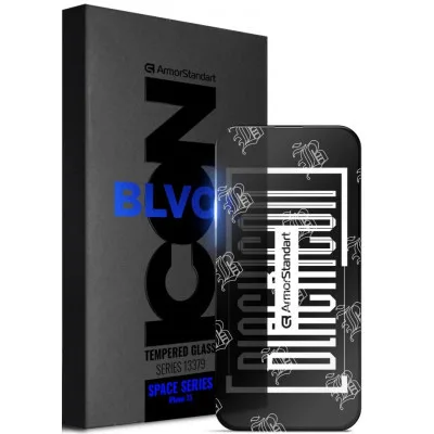Скло захисне Armorstandart Space Black Icon Apple iPhone 15 Black (ARM68225)