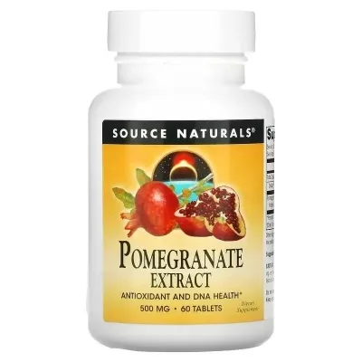 Трави Source Naturals Екстракт гранату, 500 мг, Pomegranate Extract, 60 таблеток (SNS-01627)