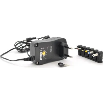 Блок живлення мережевий Voltronic 18W Universal, Output 3V-12V, 2.35*0.75/ 3.0*1.1/3.5*1.35/4.0*1.7 /5.5*2.1/5.5*2.5 (12491 / YT-UPS18W)