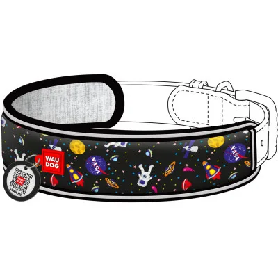 Ергономічні накладки на нашийник WAUDOG Nylon з QR-паспортом NASA XS-S 10-15 мм (2403-0147)