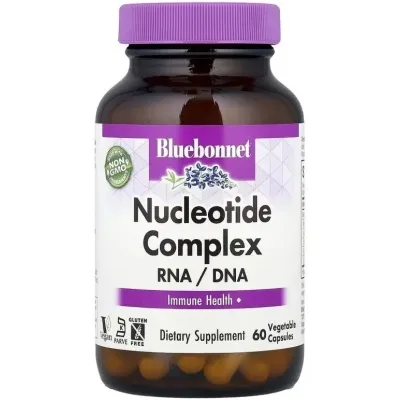 Вітамінно-мінеральний комплекс Bluebonnet Nutrition Комплекс нуклеотидів, РНК/ДНК, Nucleotide Complex, RNA/DNA, 60 веге (BLB-01264)