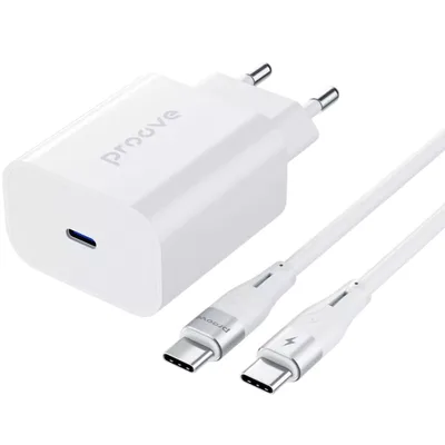 Мережевий зарядний пристрій Proove Rapid 30W White (WCRP30012202) + кабель USB Type-C