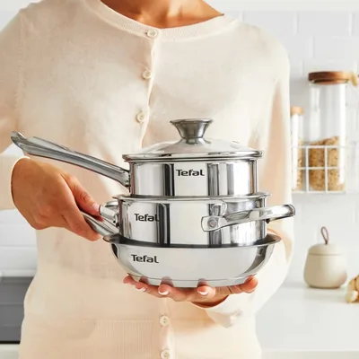 Каструля Tefal Minis, з кришкою,1.5 л, нержавіюча сталь, скло (H8744255)