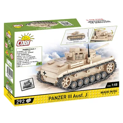 Конструктор Cobi Друга Світова Війна Танк Panzer III, 292 деталей (COBI-2712)