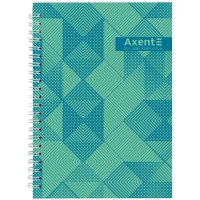 Блокнот Axent на спіралі А5 96 аркушів, клітинка, тверда обкладинка №34 (8032-34-A)