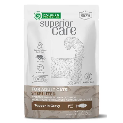 Вологий корм для кішок Nature's Protection Superior Care Adult Cats Sterilised Tuna 70 г (UNINPSC63750)