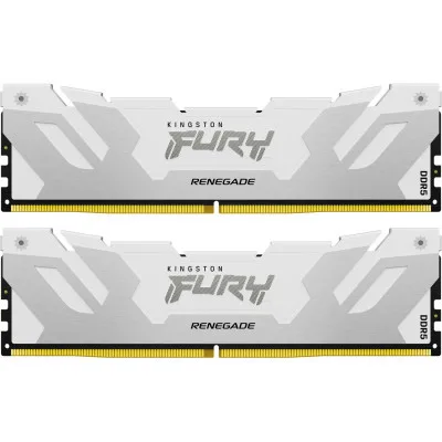 Модуль пам'яті для комп'ютера DDR5 32GB (2x16GB) 6400 MHz Renegade White XMP Kingston Fury (ex.HyperX) (KF564C32RWK2-32)