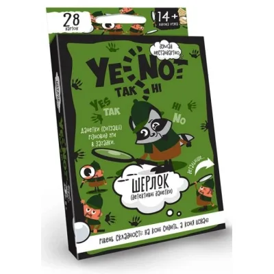 Настільна гра Danko Toys ТакНі. Шерлок (укр) (YEN-01-04U)
