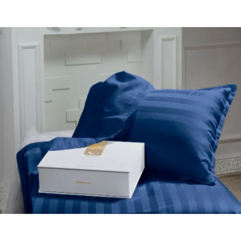 Постільна білизна MirSon Сатин-страйп Blue sea 110х140 см (2200000242723)