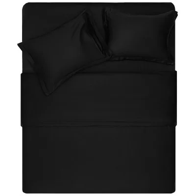 Підковдра ARDESTO Mix&Match Premium 100% бавовна, сатин чорний 160х220 см (ART1622DVL)
