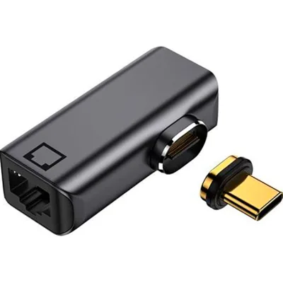 Перехідник USB-C to RJ45 Ethernet 1000Mbps PowerPlant (CA914296)