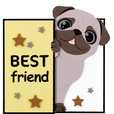 Картина по номерам Rosa Talent 3D Best Friend, МДФ ґрунтоване, 19х19 см (4823098543565)