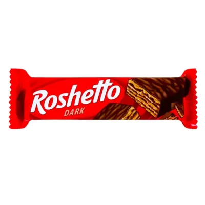 Батончик Roshen вафельний Roshetto чорний шоколад 34 г (607585)