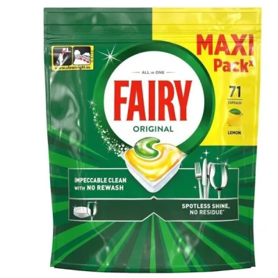 Таблетки для посудомийних машин Fairy Все-в-1 Original Лимон 71 шт. (8700216237420)