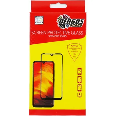 Скло захисне Dengos Full Glue для Xiaomi Redmi Note 8 2021 (black) (TGFG-185)