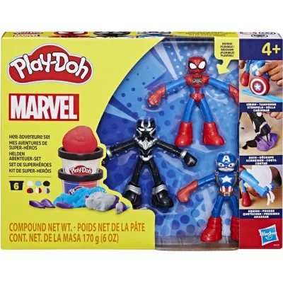 Набір для творчості Hasbro Play-Doh Marvel Пригоди героїв з масою для ліплення (G0333)
