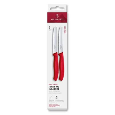 Набір ножів для томатів Victorinox Swiss Classic 2 ножа 11см хвил черв 6.7831.2C1
