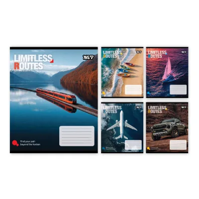 Зошит Yes Limitless routes А5 48 аркушів, лінія (769041)