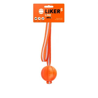 Іграшка для собак Liker Line М'ячик зі стрічкою 5 см (6286)