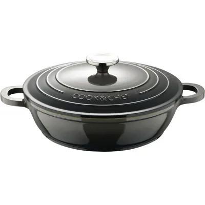 Сотейник Bergner Excalibur з кришкою 24 см Grey (BG-36103-GY)