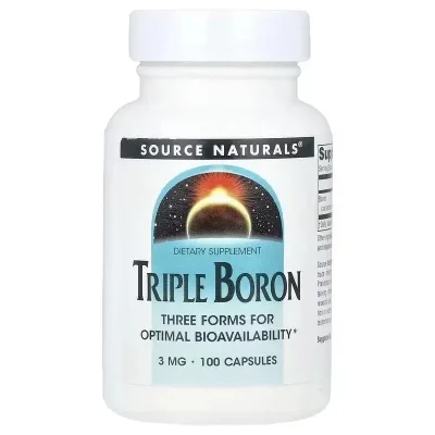Мінерали Source Naturals Бор потрійний, 3 мг, Triple Boron, 100 капсул (SNS-01913)