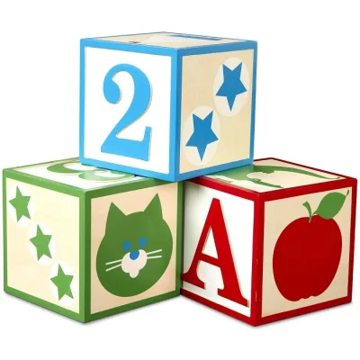 Кубики Melissa&Doug Набір з 3-х великих дерев'яних кубиків (MD30543)
